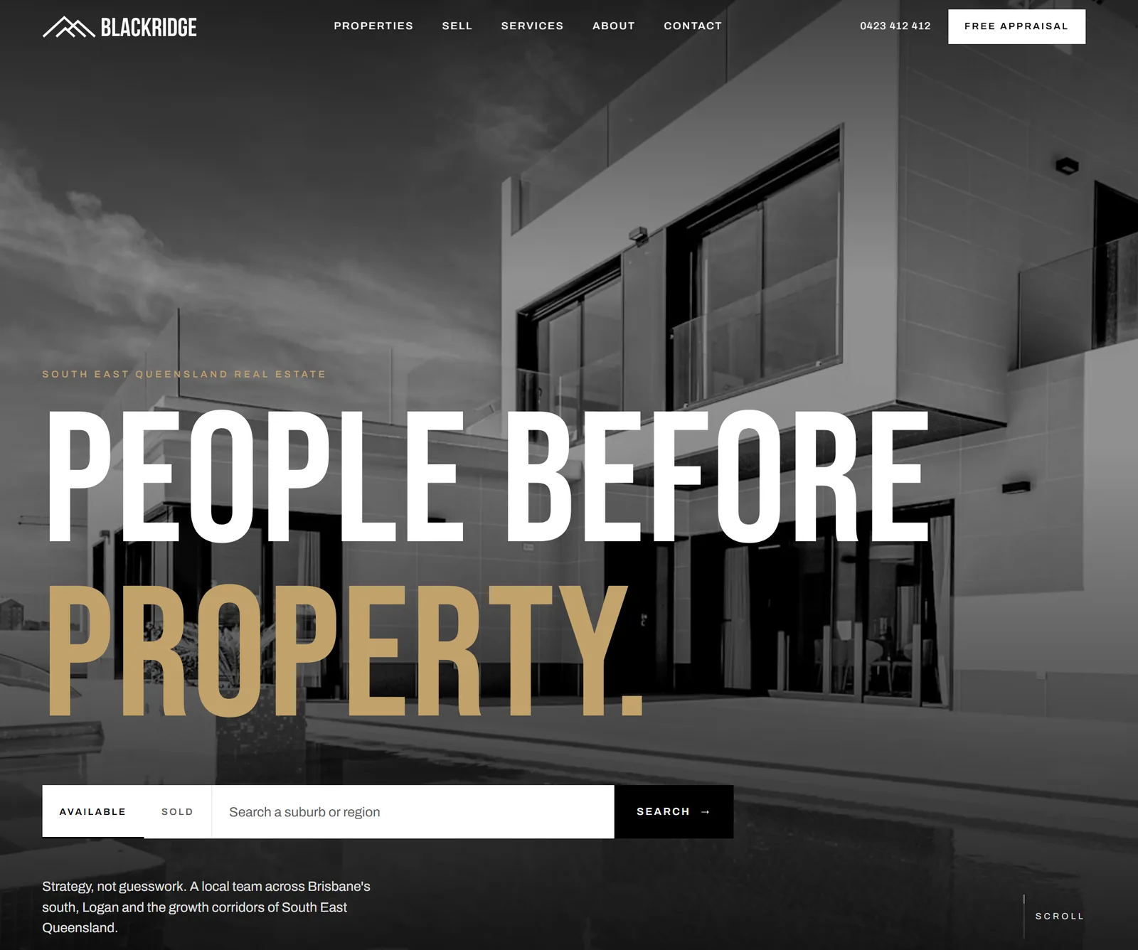 Blackridge Property Group website homepage